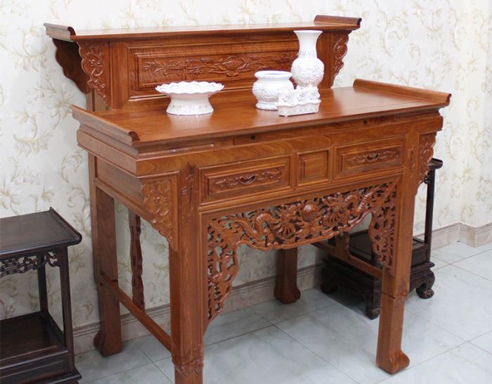 Bàn thờ gia tiên căm xe 2 tầng GT04